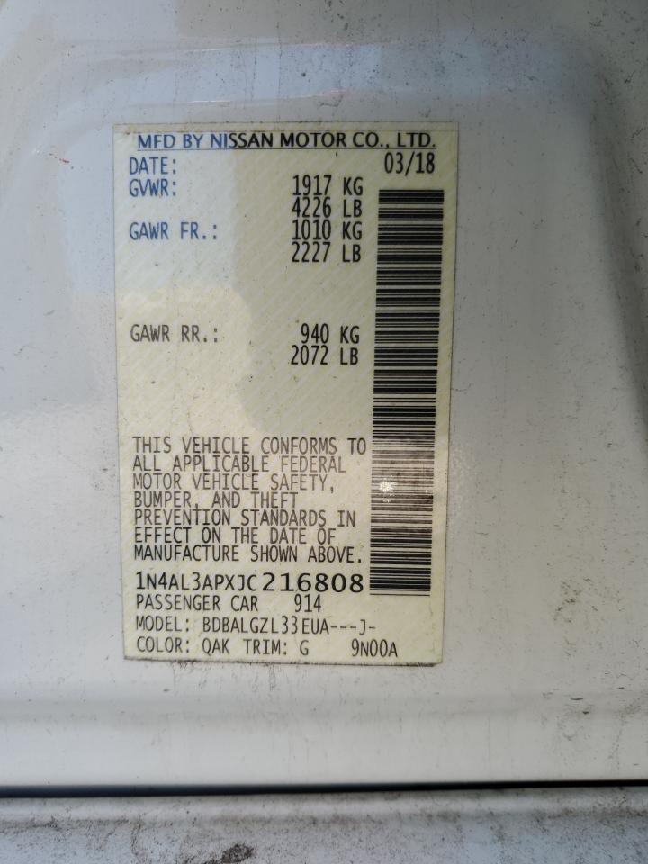 1N4AL3APXJC216808 NISSAN ALTIMA 2018