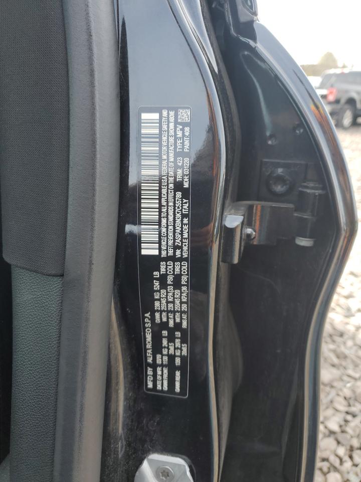 2019 Alfa Romeo Stelvio Ti VIN: ZASPAKBN3K7C55789 Lot: 51557835