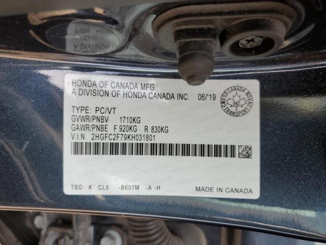 2019 HONDA CIVIC EX