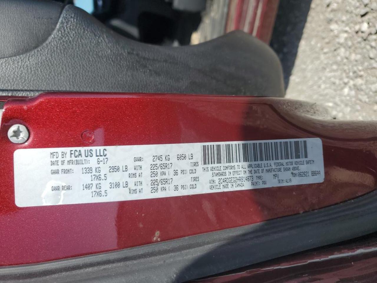 2C4RDGEG2HR814873 2017 Dodge Grand Caravan Gt