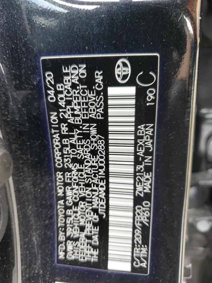 JTDEAMDE1MJ002887 TOYOTA COROLLA 2021