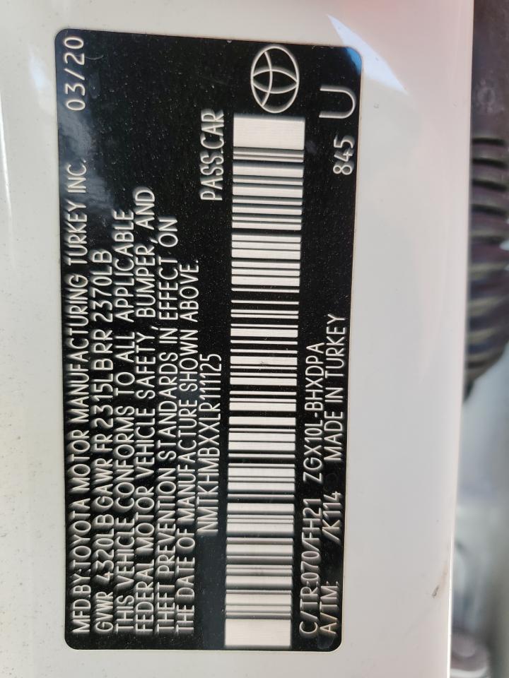 NMTKHMBXXLR111125 TOYOTA C-HR 2020