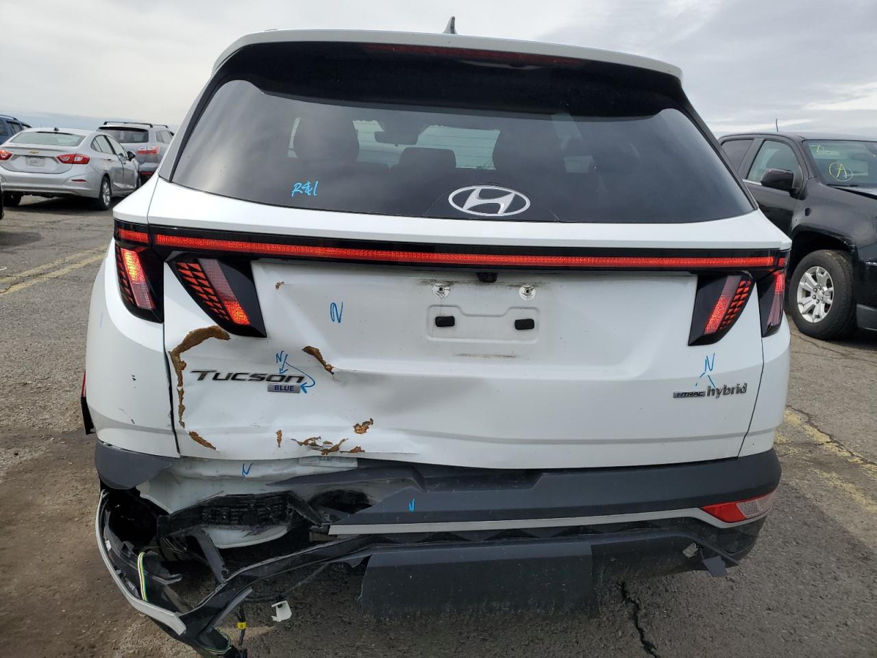 2022 Hyundai Tucson Blue VIN: KM8JBCA18NU010925 Lot: 51810735