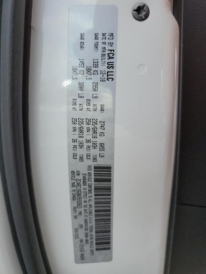 2019 Chrysler Pacifica Touring L VIN: 2C4RC1BG8KR593923 Lot: 53676265