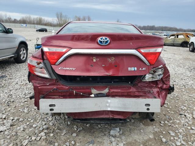  TOYOTA CAMRY 2016 Красный