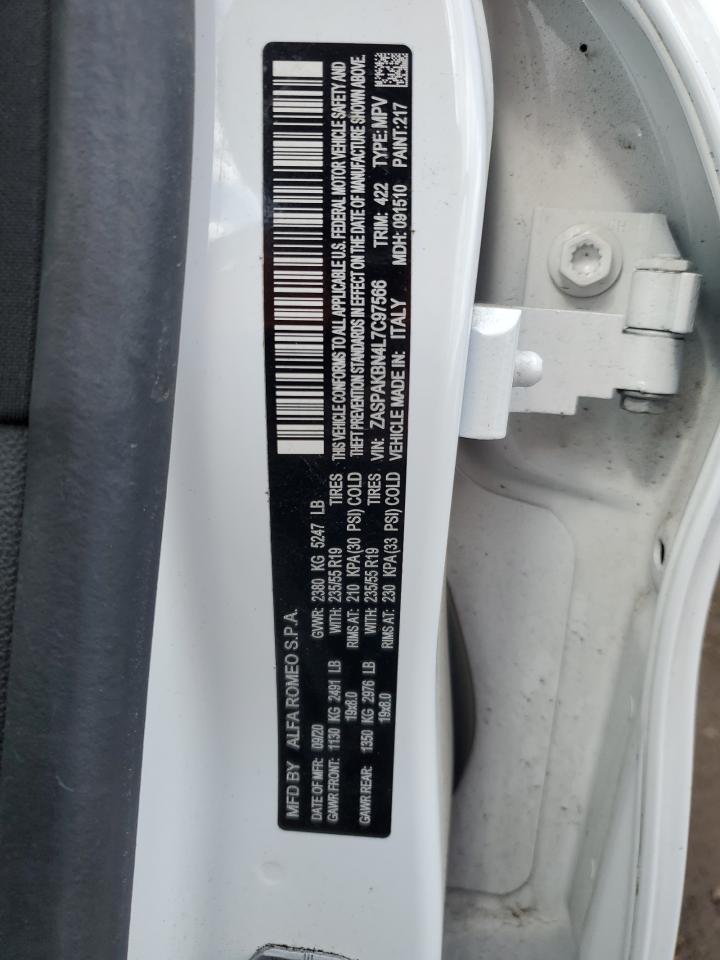 2020 Alfa Romeo Stelvio Ti VIN: ZASPAKBN4L7C97566 Lot: 51864925
