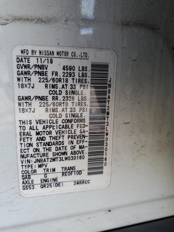 JN8AT2MT3LW030160 NISSAN ROGUE 2020
