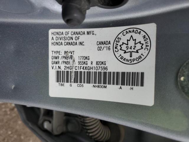 2016 HONDA CIVIC EX