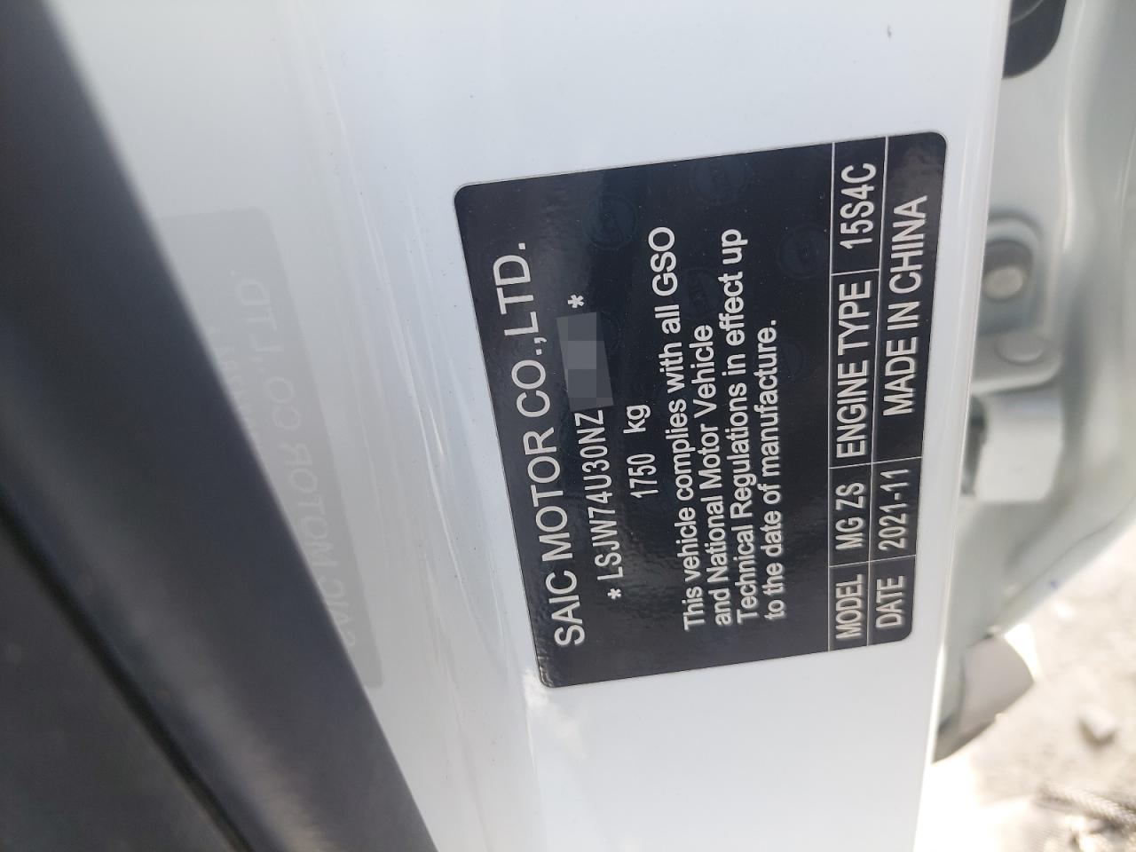 LSJW74U30NZ074764 - 2022 Mg ZS - #undefined