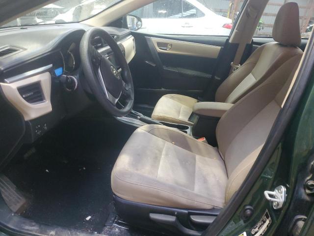  TOYOTA COROLLA 2015 Зеленый
