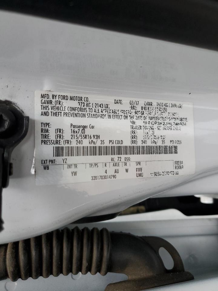 1FADP3K23HL246974 FORD FOCUS 2017