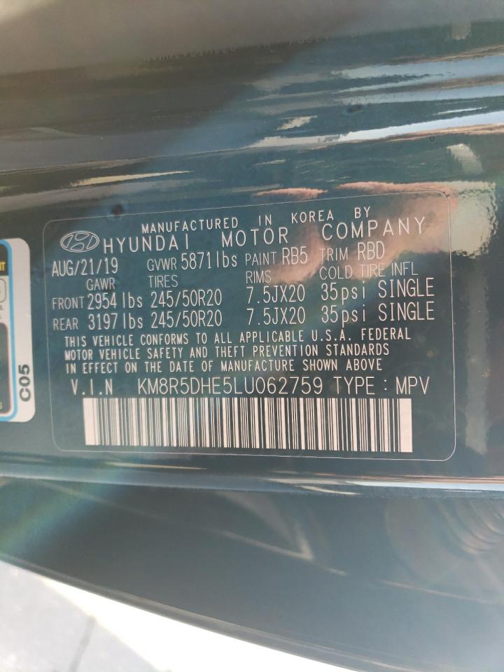 2020 Hyundai Palisade Limited VIN: KM8R5DHE5LU062759 Lot: 52102745