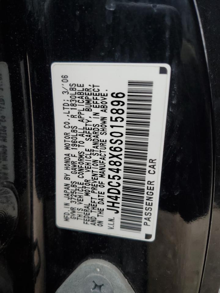 2006 Acura Rsx VIN: JH4DC548X6S015896 Lot: 54014215