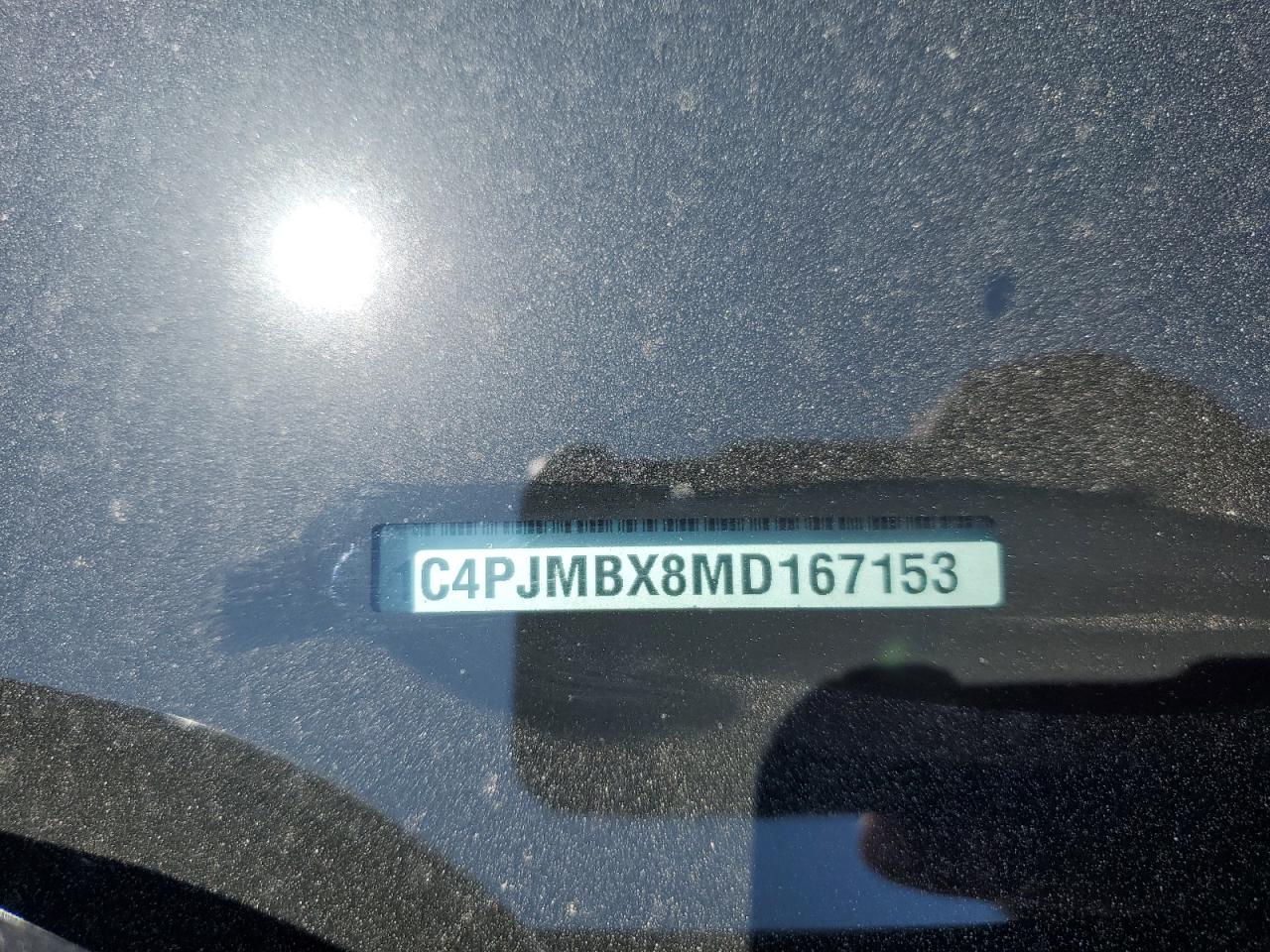 2021 Jeep Cherokee Trailhawk VIN: 1C4PJMBX8MD167153 Lot: 54929845