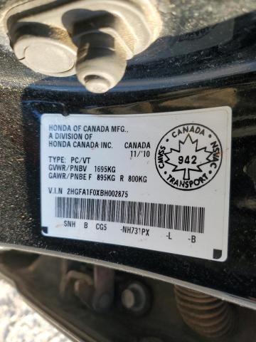 2011 HONDA CIVIC EXL  