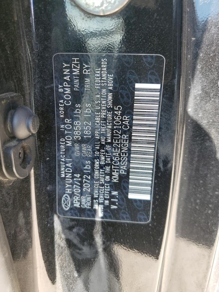 2014 Hyundai Veloster Turbo VIN: KMHTC6AE2EU210645 Lot: 55071505