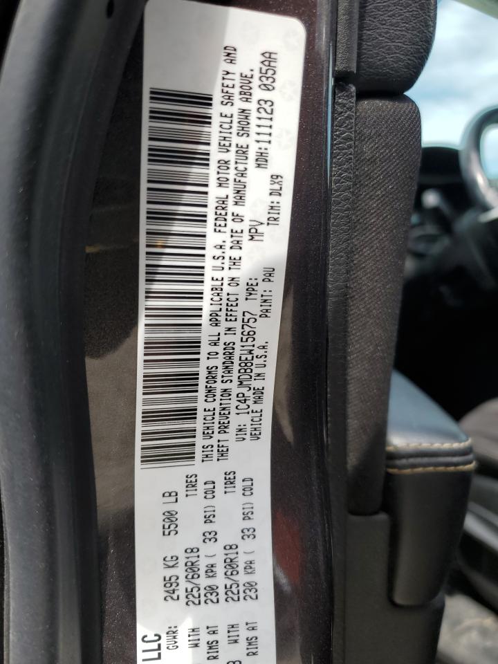 2014 Jeep Cherokee Limited VIN: 1C4PJMDB8EW156757 Lot: 53847505