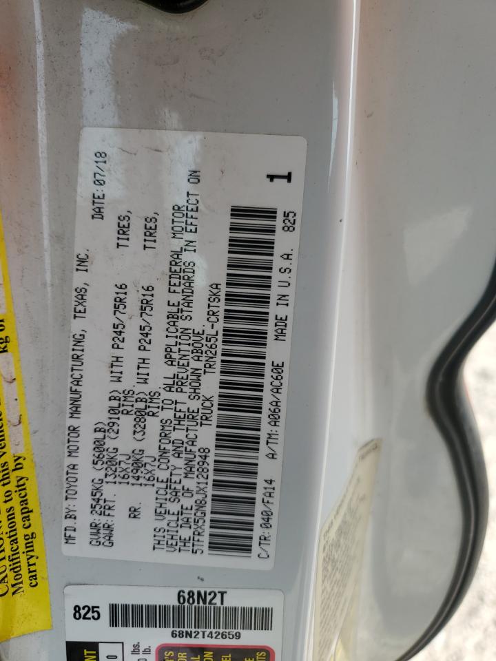 2018 Toyota Tacoma Access Cab VIN: 5TFRX5GN8JX128948 Lot: 55258655