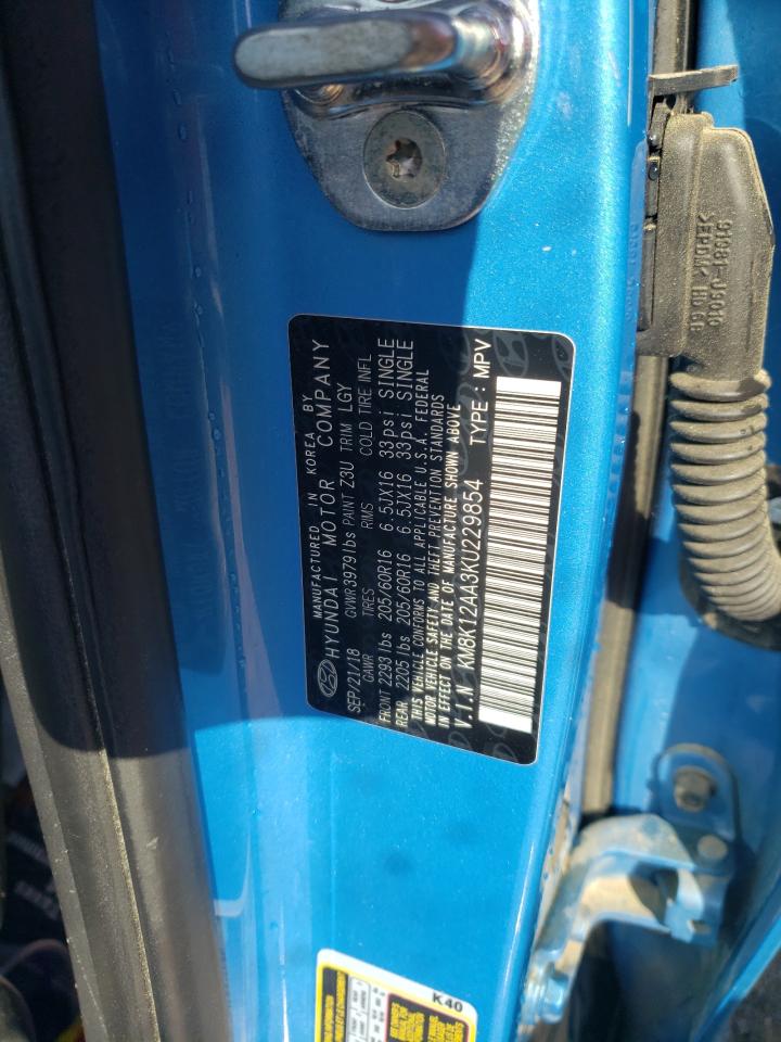 2019 Hyundai Kona Se VIN: KM8K12AA3KU229854 Lot: 52752965