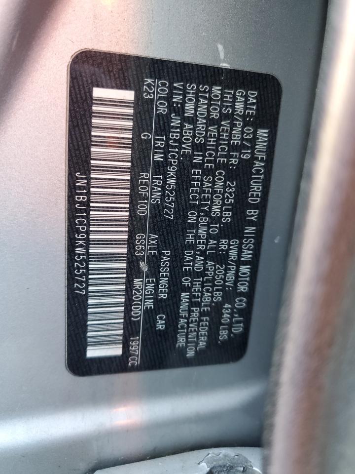 JN1BJ1CP9KW525727 NISSAN ROGUE 2019