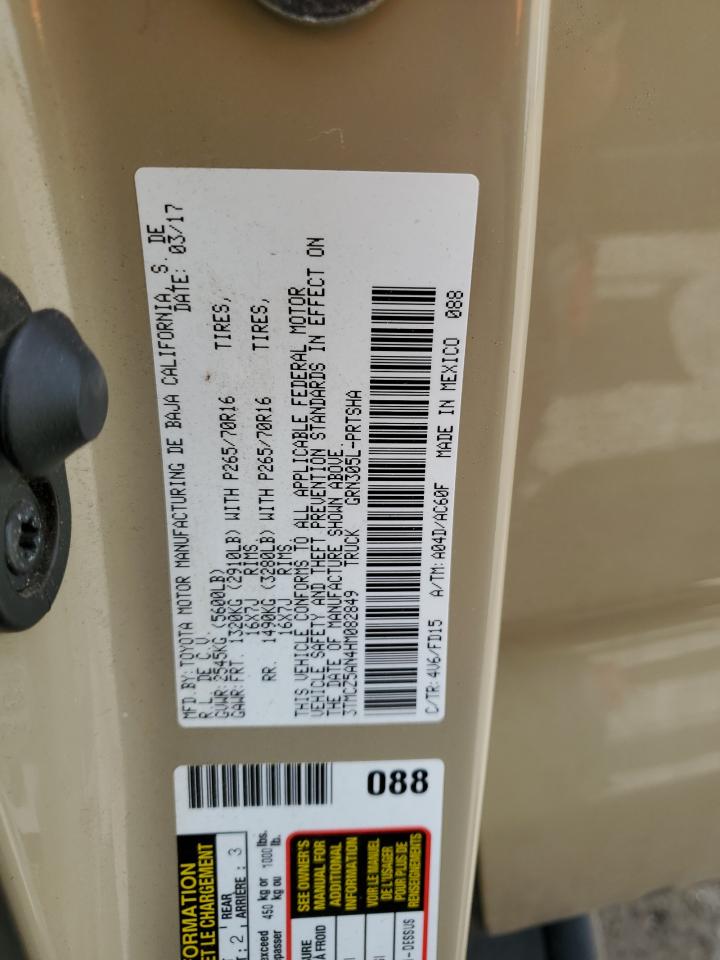 2017 Toyota Tacoma Double Cab VIN: 3TMCZ5AN4HM082849 Lot: 54246425