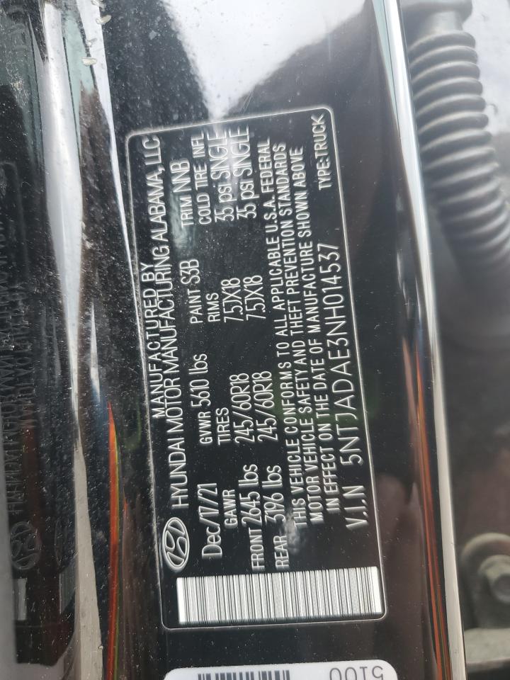 2022 Hyundai Santa Cruz Se VIN: 5NTJADAE3NH014537 Lot: 54306495