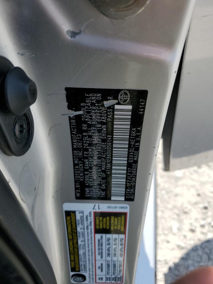 2013 Toyota Avalon Base VIN: 4T1BK1EB6DU056148 Lot: 54067855