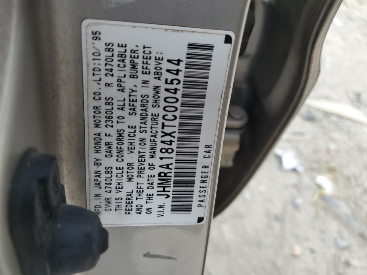 1996 Honda Odyssey Base VIN: JHMRA184XTC004544 Lot: 53875355