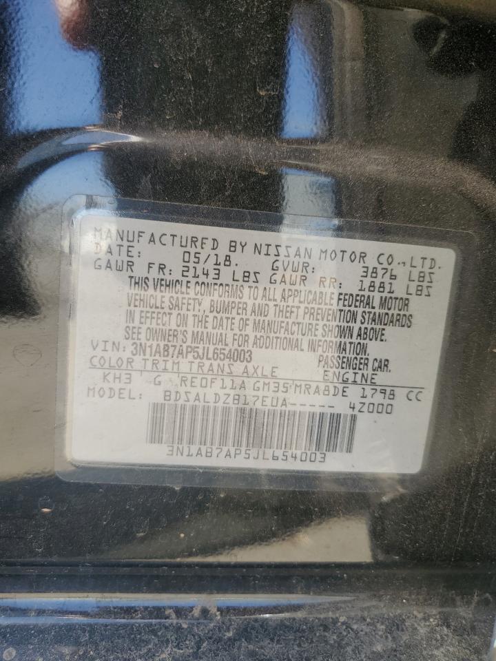 3N1AB7AP5JL654003 NISSAN SENTRA 2018
