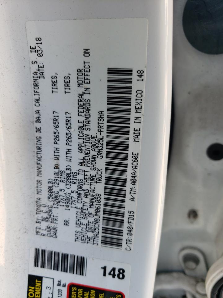 2018 Toyota Tacoma Double Cab VIN: 3TMAZ5CN8JM061058 Lot: 52038485