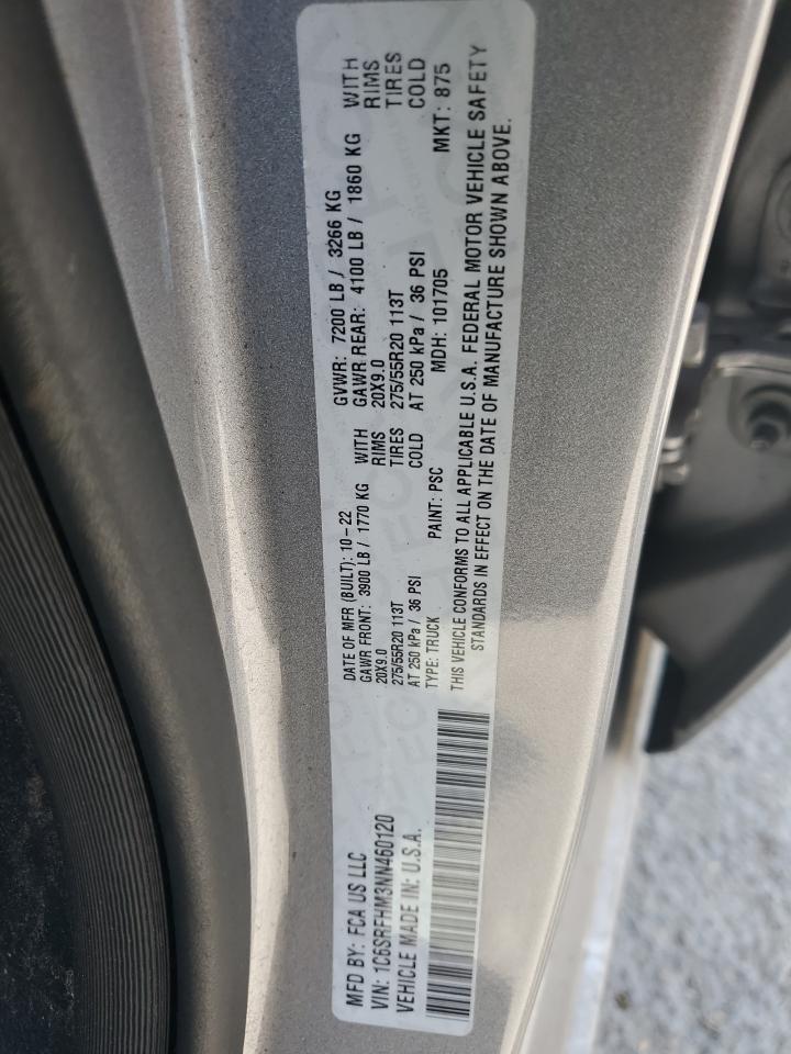 2022 Ram 1500 Limited VIN: 1C6SRFHM3NN460120 Lot: 54362155