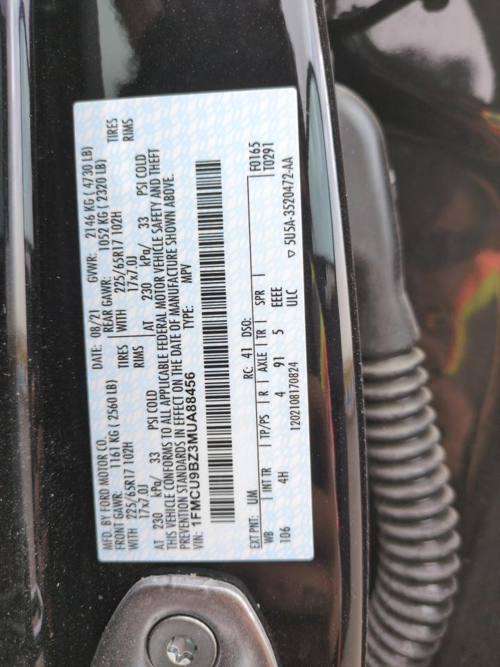 1FMCU9BZ3MUA88456 FORD ESCAPE 2021