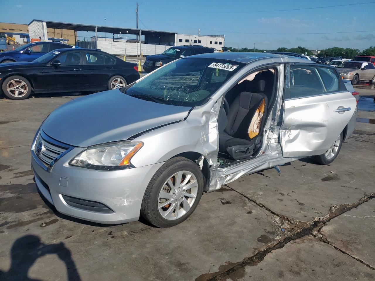 2015 Nissan Sentra S продається в Grand Prairie, TX - Side