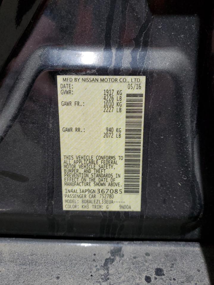 1N4AL3AP9GN367085 NISSAN ALTIMA 2016