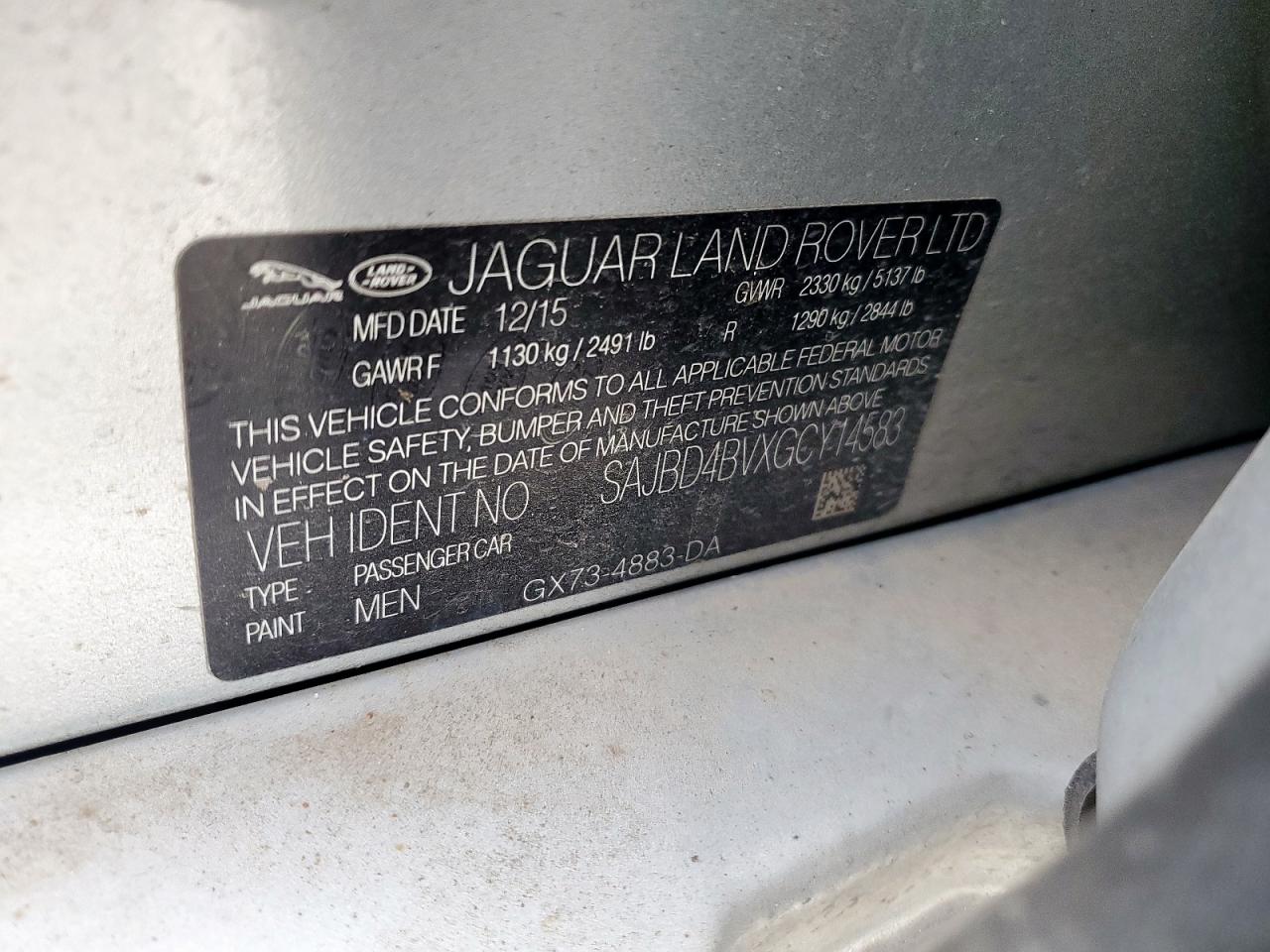 2015 Jaguar Xf 3.0 Sport VIN: SAJWA0F78F8U87018 Lot: 51460045