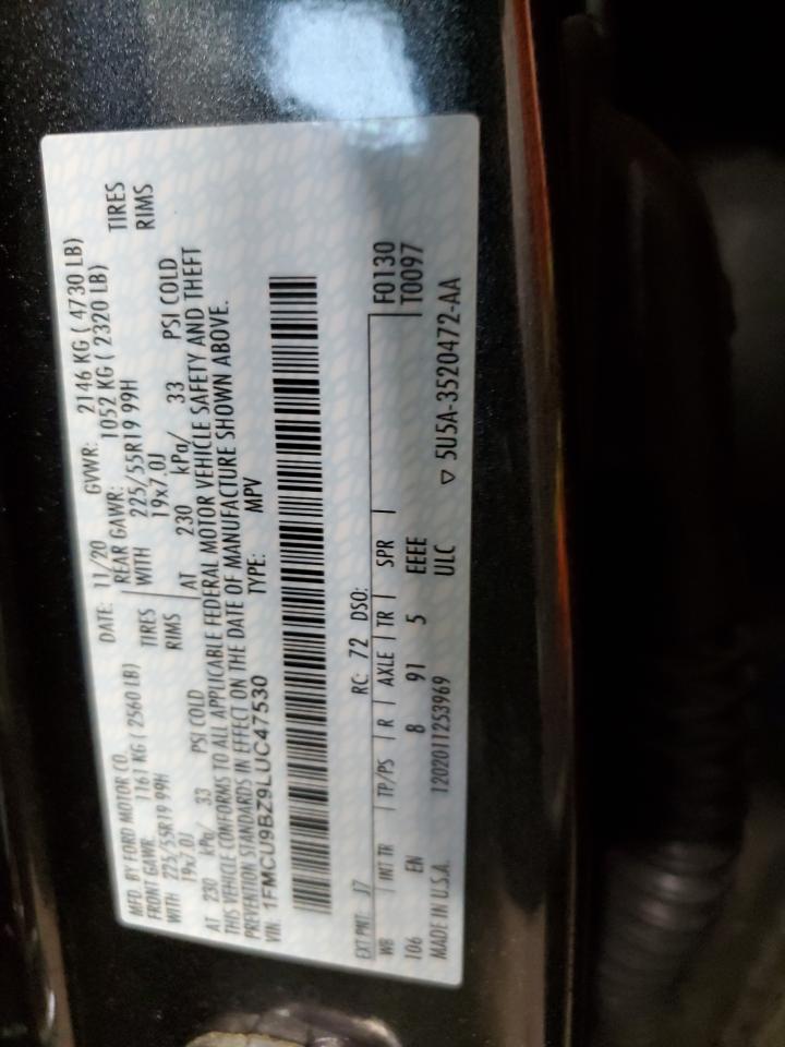 1FMCU9BZ9LUC47530 FORD ESCAPE 2020