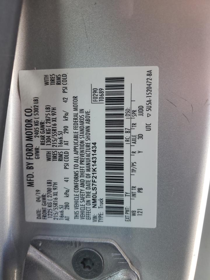 NM0LS7F21K1431434 FORD TRANSIT 2019