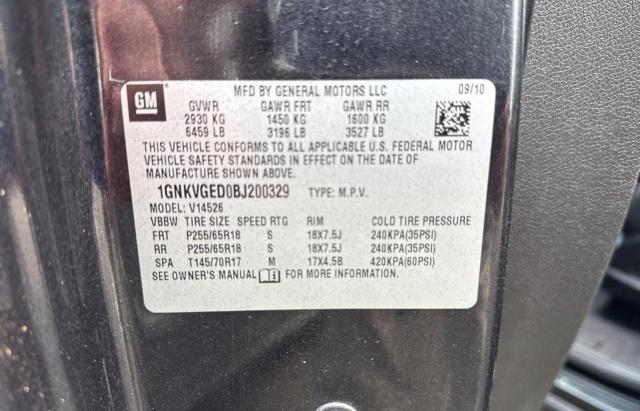 2011 CHEVROLET TRAVERSE LT