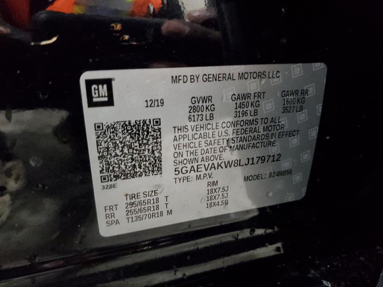 2020 Buick Enclave Essence VIN: 5GAEVAKW8LJ179712 Lot: 51630385