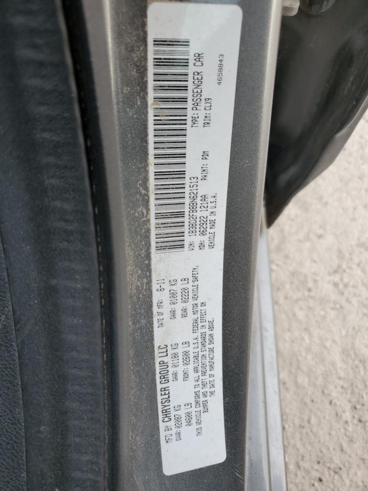 2011 Dodge Avenger Lux VIN: 1B3BD2FB8BN621513 Lot: 52994565