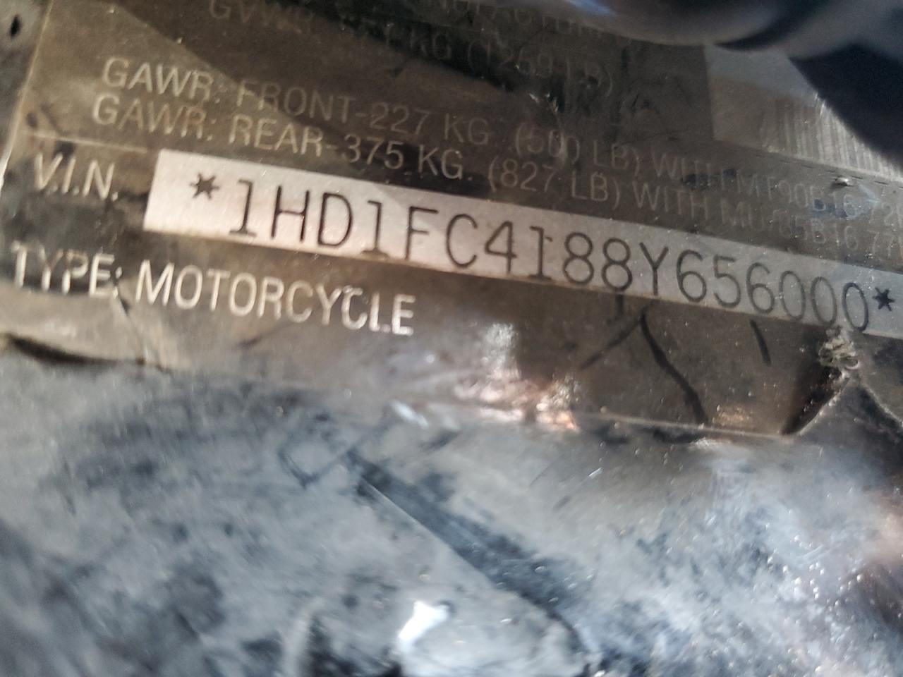 2008 Harley-Davidson Flhtcui VIN: 1HD1FC4188Y656000 Lot: 51895645