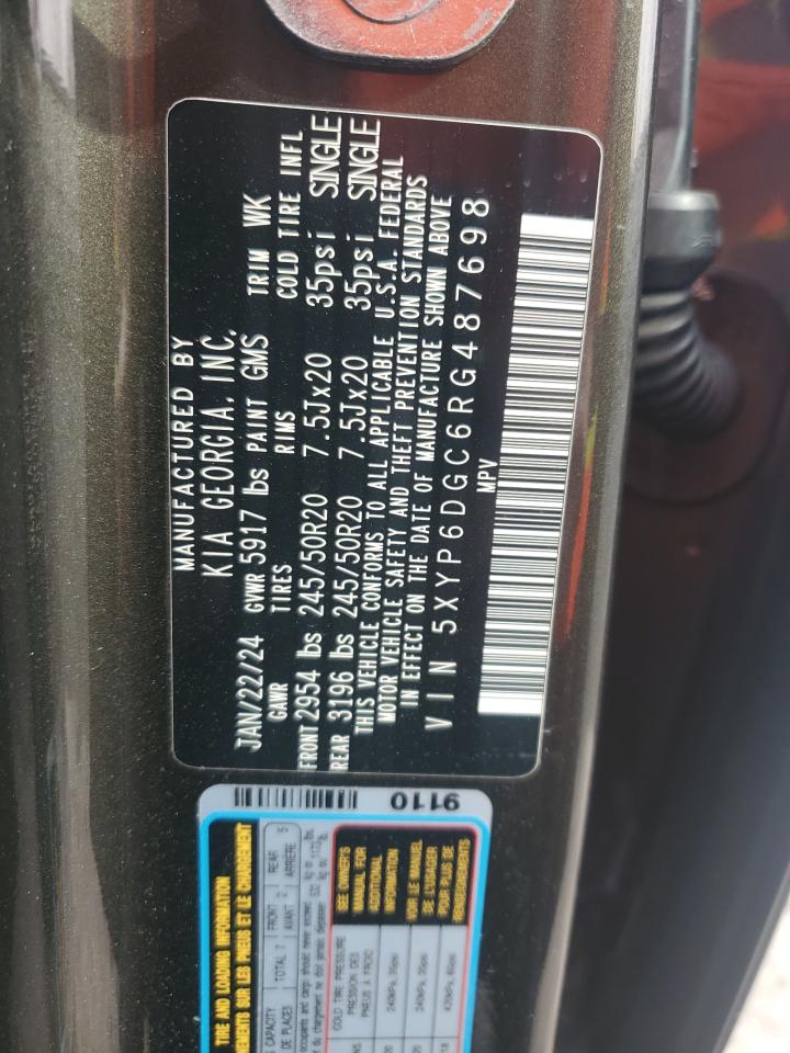 2024 Kia Telluride S VIN: 5XYP6DGC6RG487698 Lot: 53081355