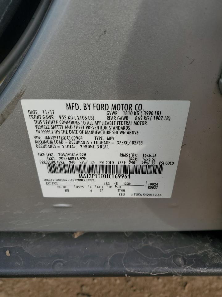 2018 Ford Ecosport Se VIN: MAJ3P1TE0JC169964 Lot: 52686465
