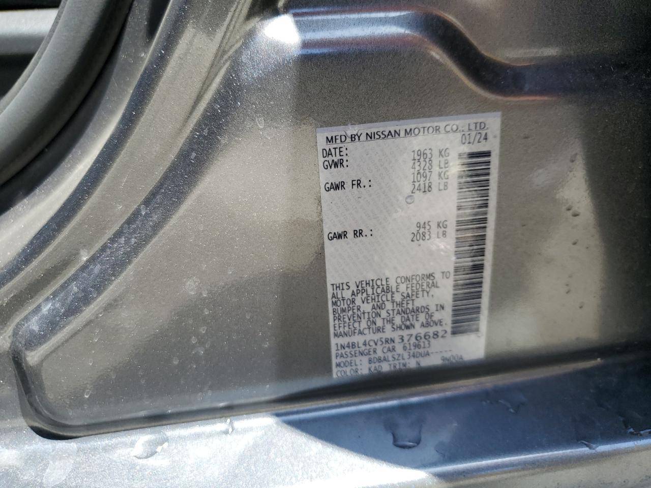 1N4BL4CV5RN376682 NISSAN ALTIMA 2024
