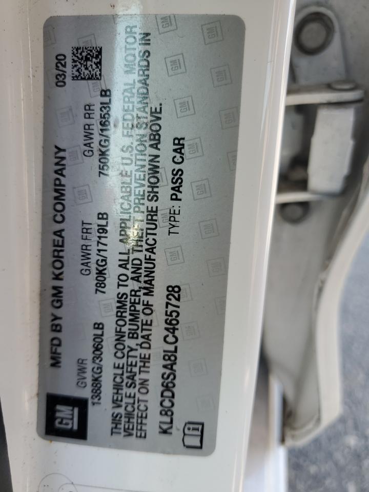 KL8CD6SA8LC465728 CHEVROLET SPARK 2020
