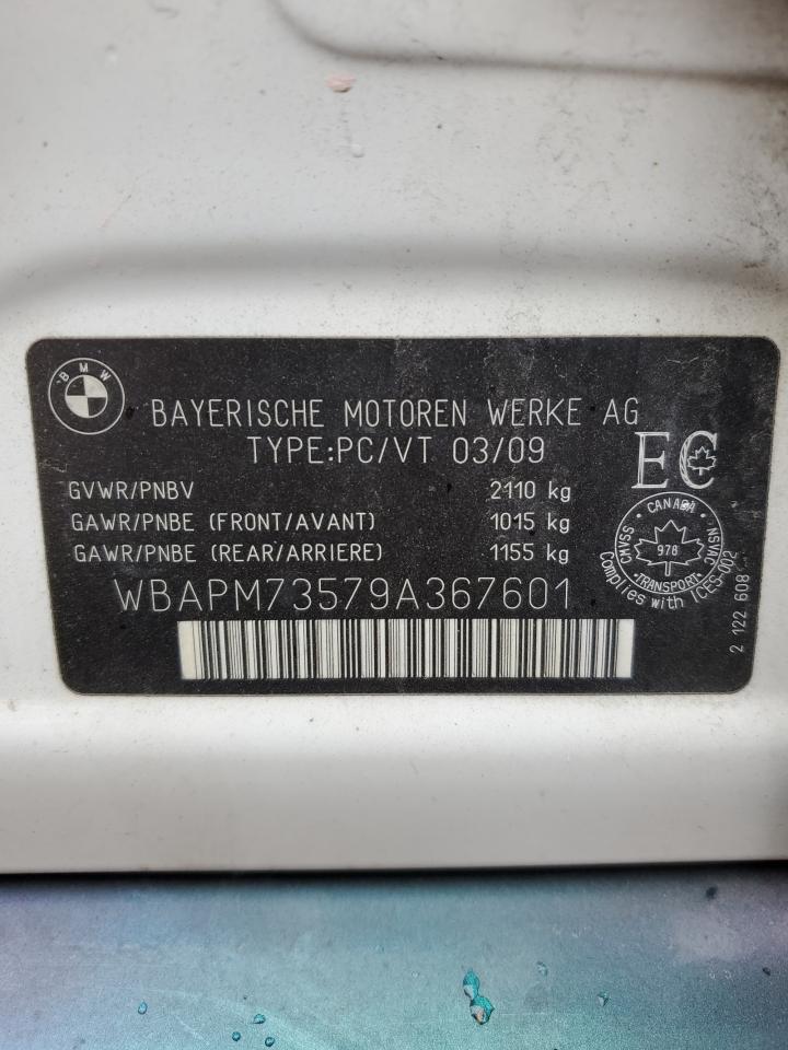 2009 BMW 335 I VIN: WBAPM73579A367601 Lot: 52241365