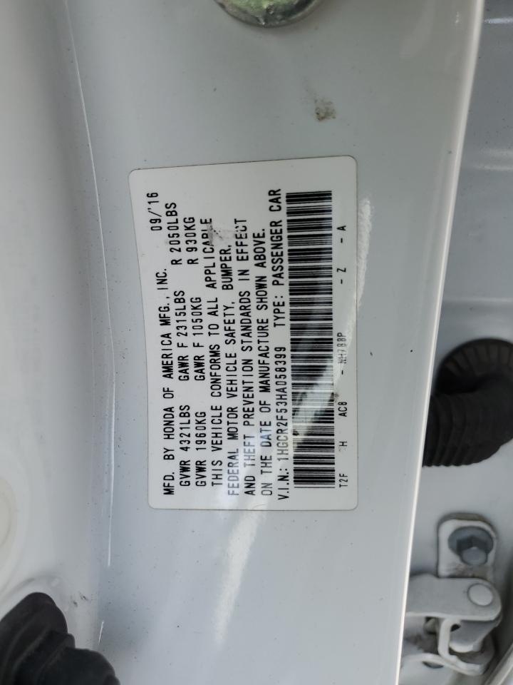1HGCR2F53HA058399 HONDA ACCORD 2017
