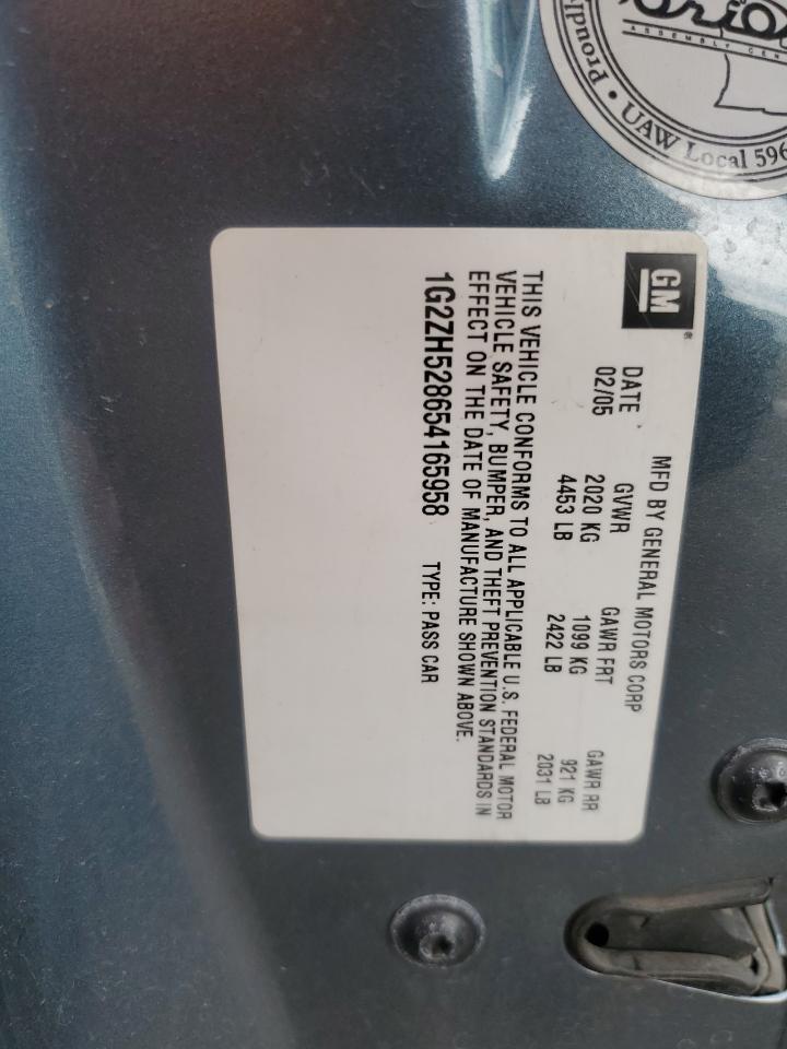 2005 Pontiac G6 Gt VIN: 1G2ZH528654165958 Lot: 54258035