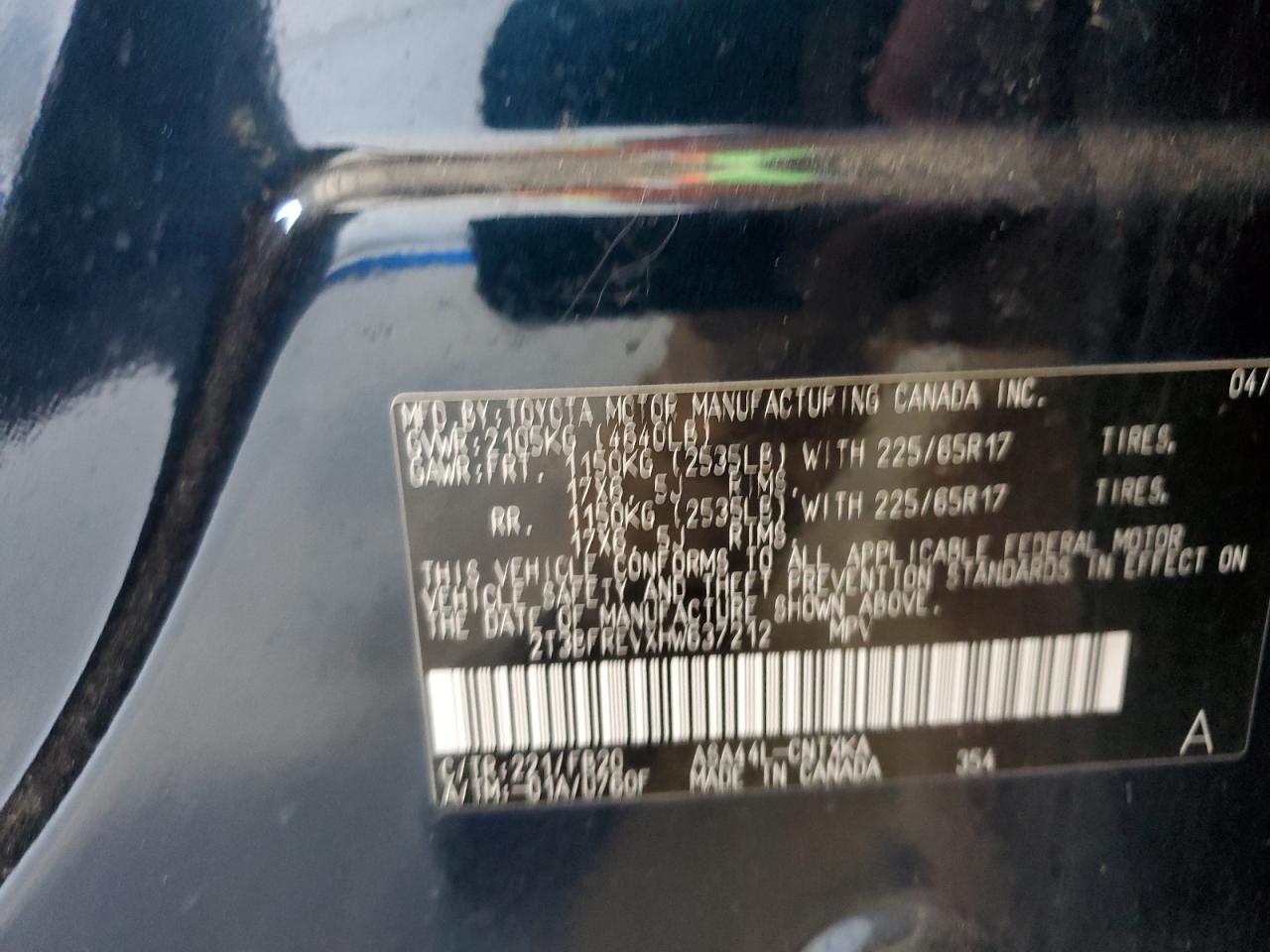2017 Toyota Rav4 Le VIN: 2T3BFREVXHW637212 Lot: 54590635