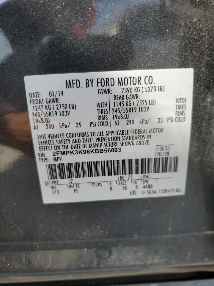 2FMPK3K96KBB56093 FORD EDGE 2019